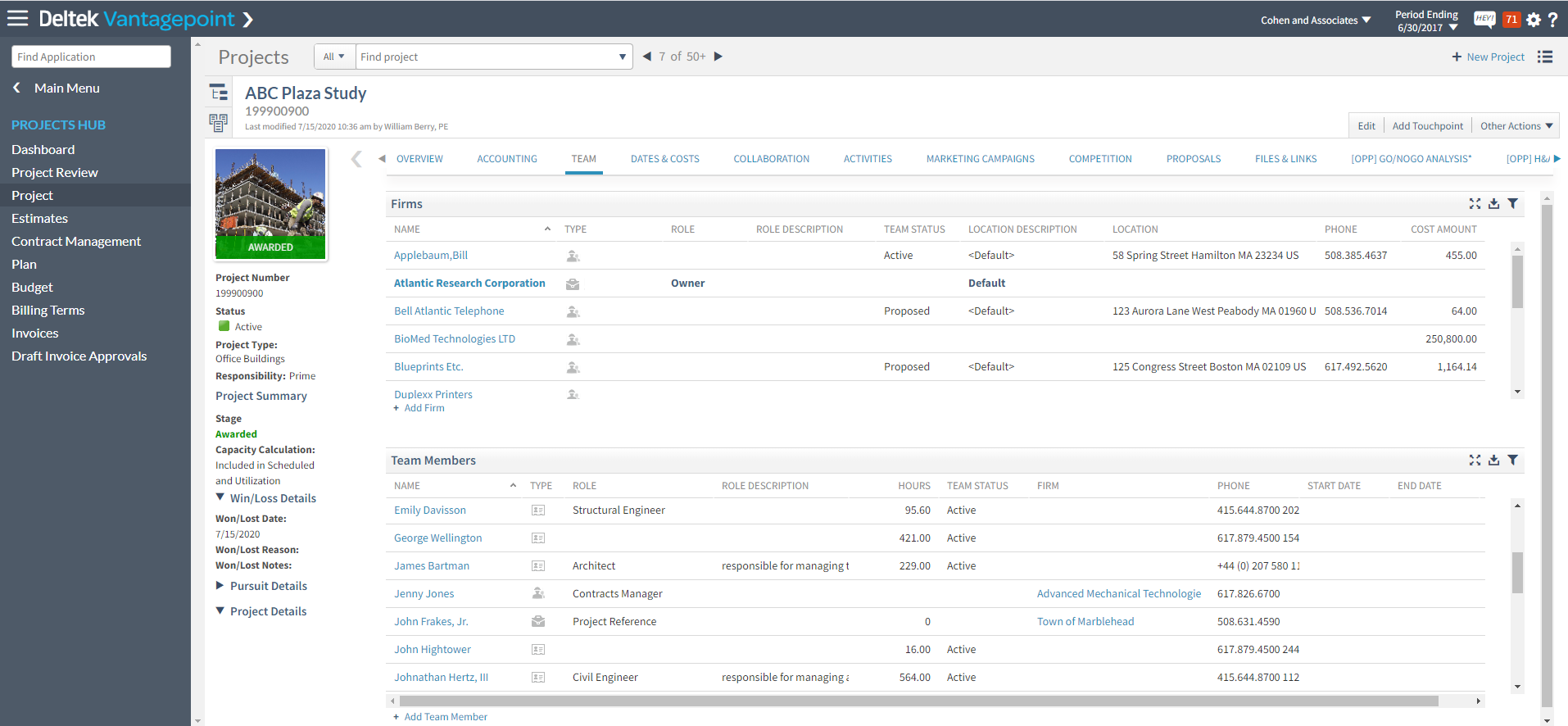 Easily Capture Project Information Using Deltek Vantagepoint